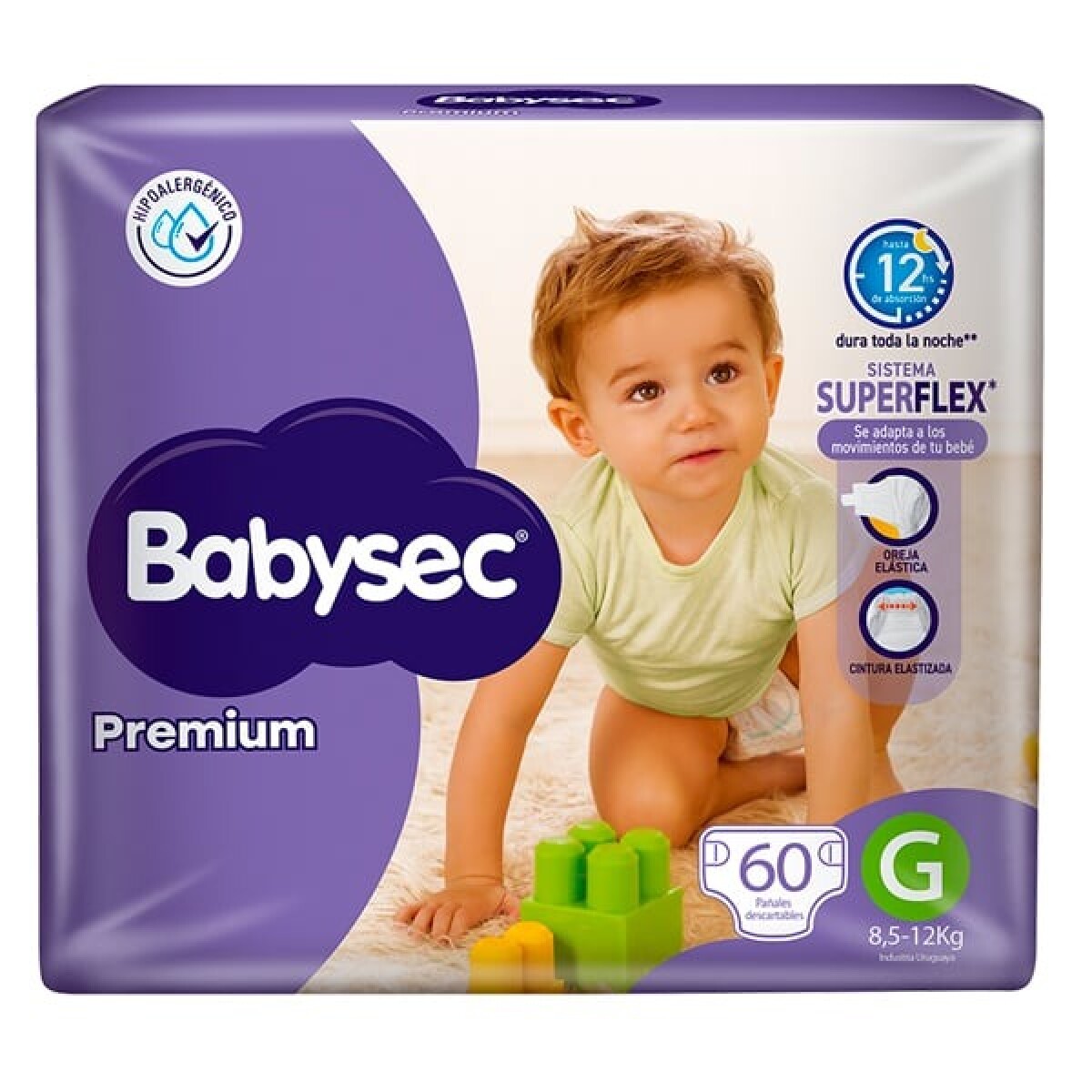 Pañal Babysec Premium Grande X60 