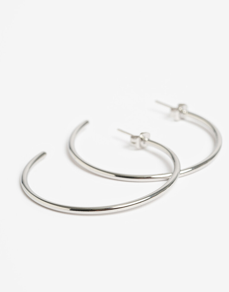 Aros Argollas Metal Argollas De Acero - Plateado