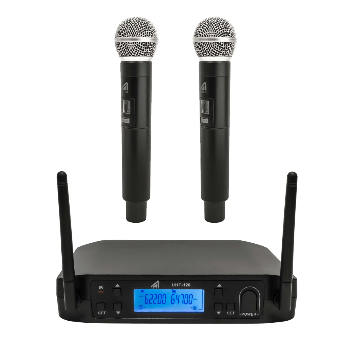 MICROFONOS INALAMBRICOS UHF120 DE MANO 