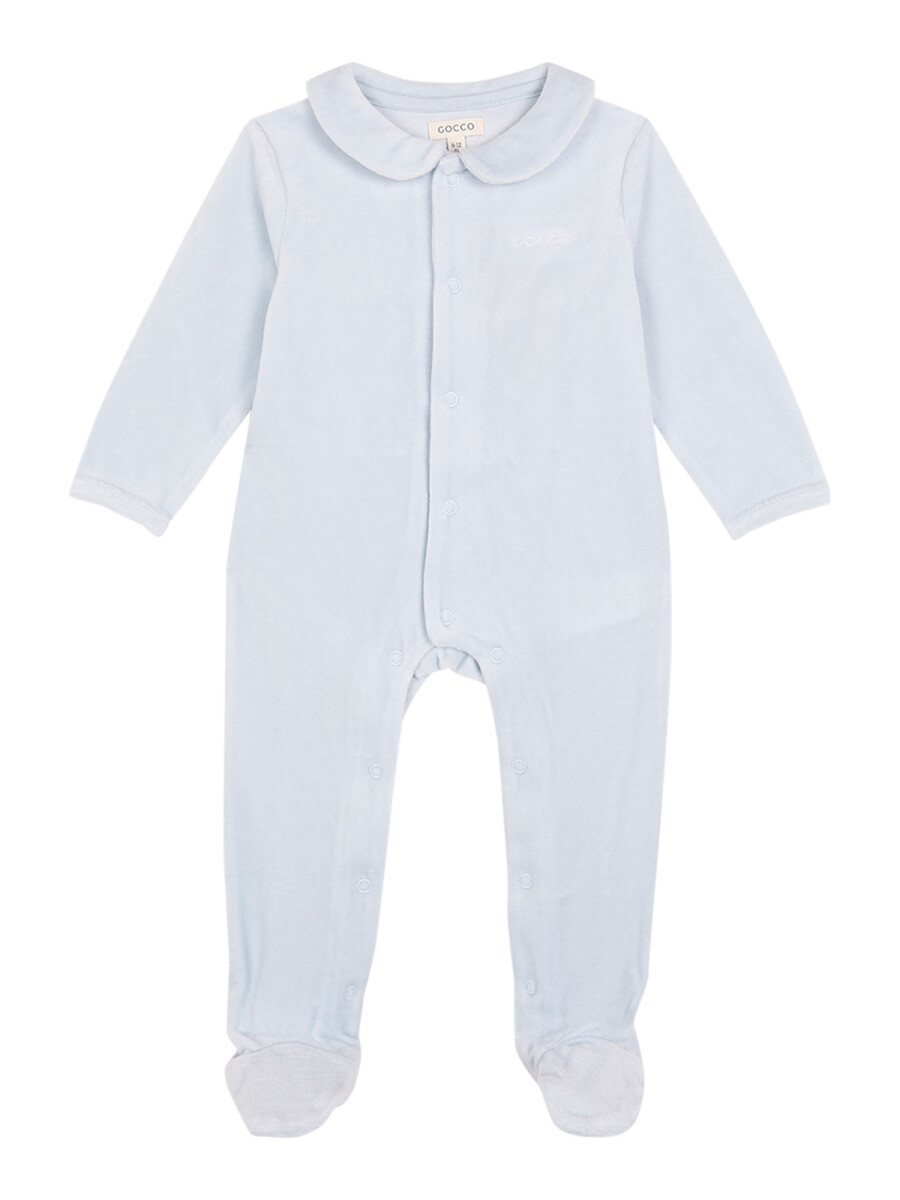 Pijama Velour De Bebe Celeste Bb