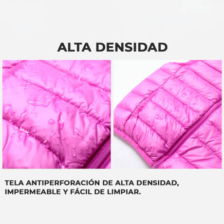 Chaleco Inflado Liviano Uzspace Niño Fácil Guardado Rosa