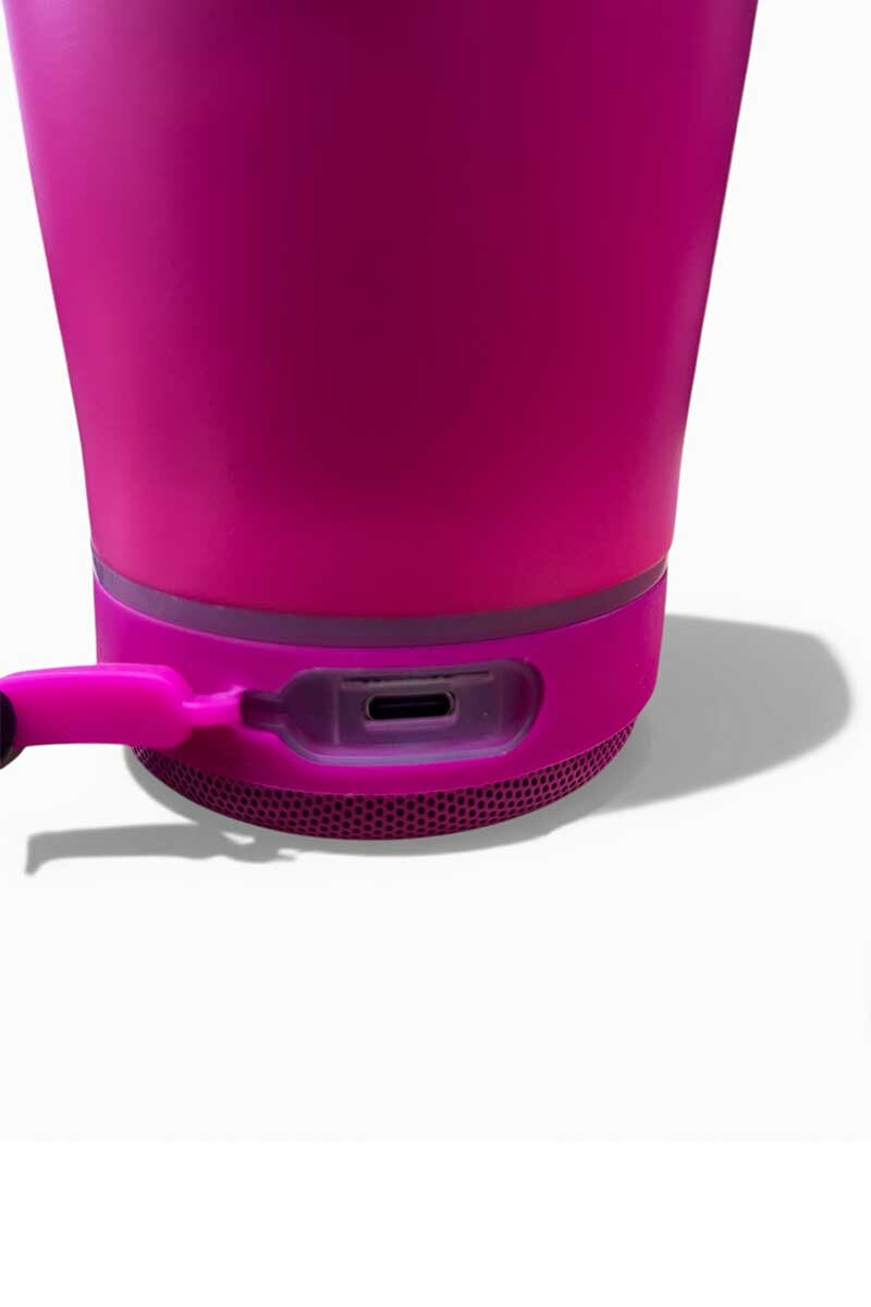 VASO CON PARLANTE Fuxia