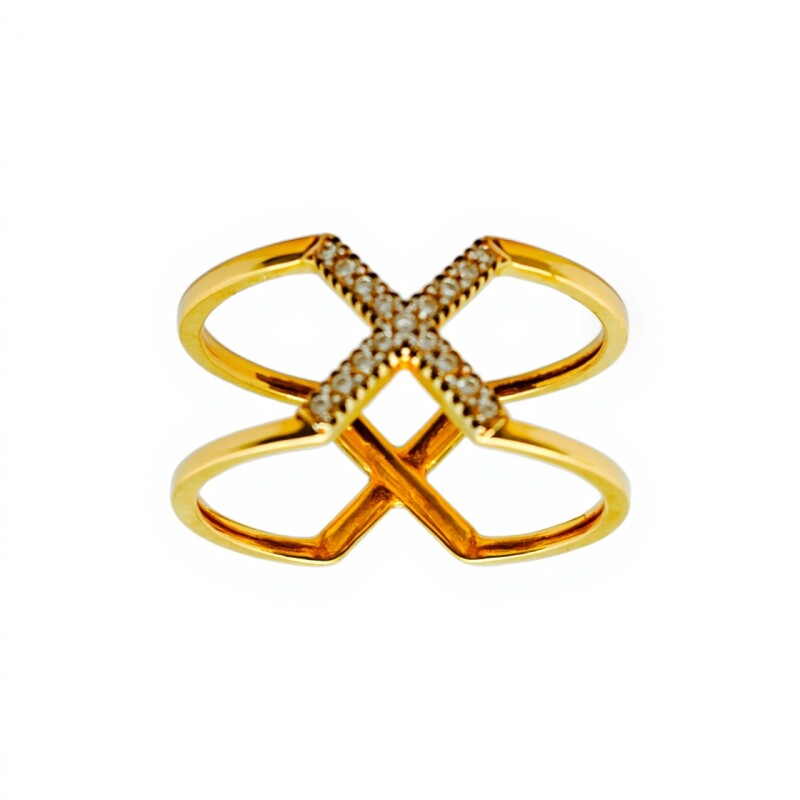 Anillo-Oro bajo-Piedra Zirconia-AN8040 conpiedra