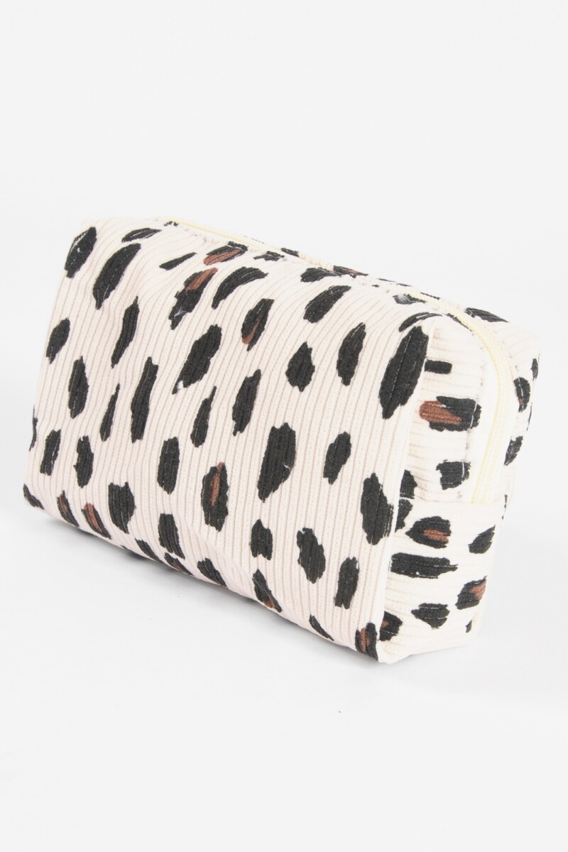 Estuche animal print blanco
