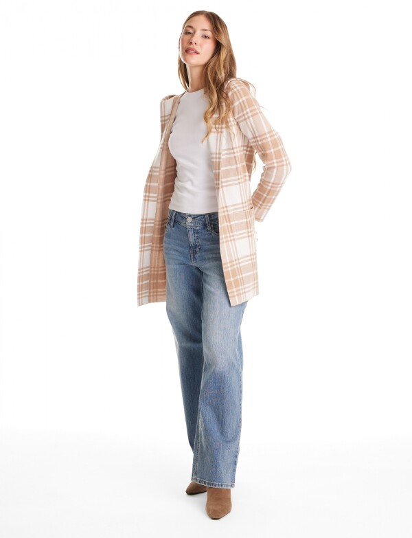 Cardigan Cuadrille BEIGE/MULTI