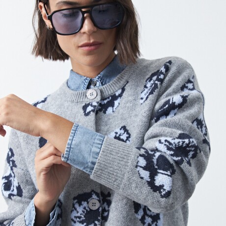 CARDIGAN COSME Gris Melange