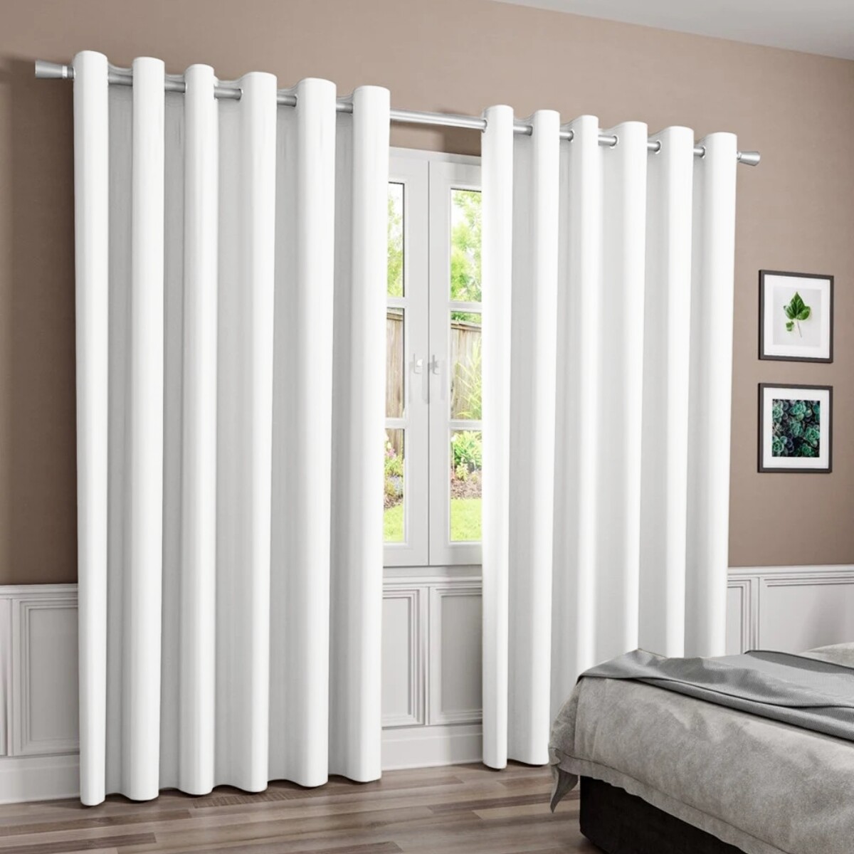 Cortina 100% Blackout set 4 paños 135 x 220 - BLANCO 