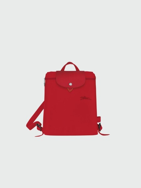 Longchamp - Le Pliage Green M BackPack Rojo
