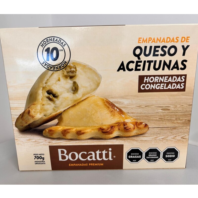 EMPANADAS QUESO Y ACEITUNAS BOCATTI PREMIUM X 10 EMPANADAS QUESO Y ACEITUNAS BOCATTI PREMIUM X 10