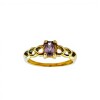 Anillo Solitario -Oro bajo-Piedra Amatista-AN8217 conpiedra