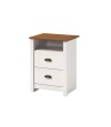 Mesa de Luz Madera maciza Linea Colonial Blanca