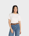 Polo Logo Mujer Vintage White