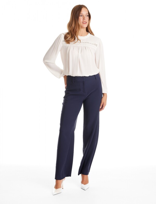 Pantalon Wide Leg AZUL