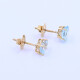 Caravanas oro 18k con topacios celestes oval. Caravanas oro 18k con topacios celestes oval.