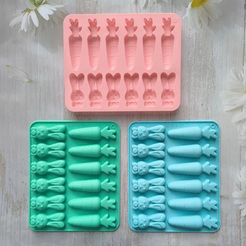 Molde de Silicona Zanahoria / Conejos Molde de Silicona Zanahoria / Conejos