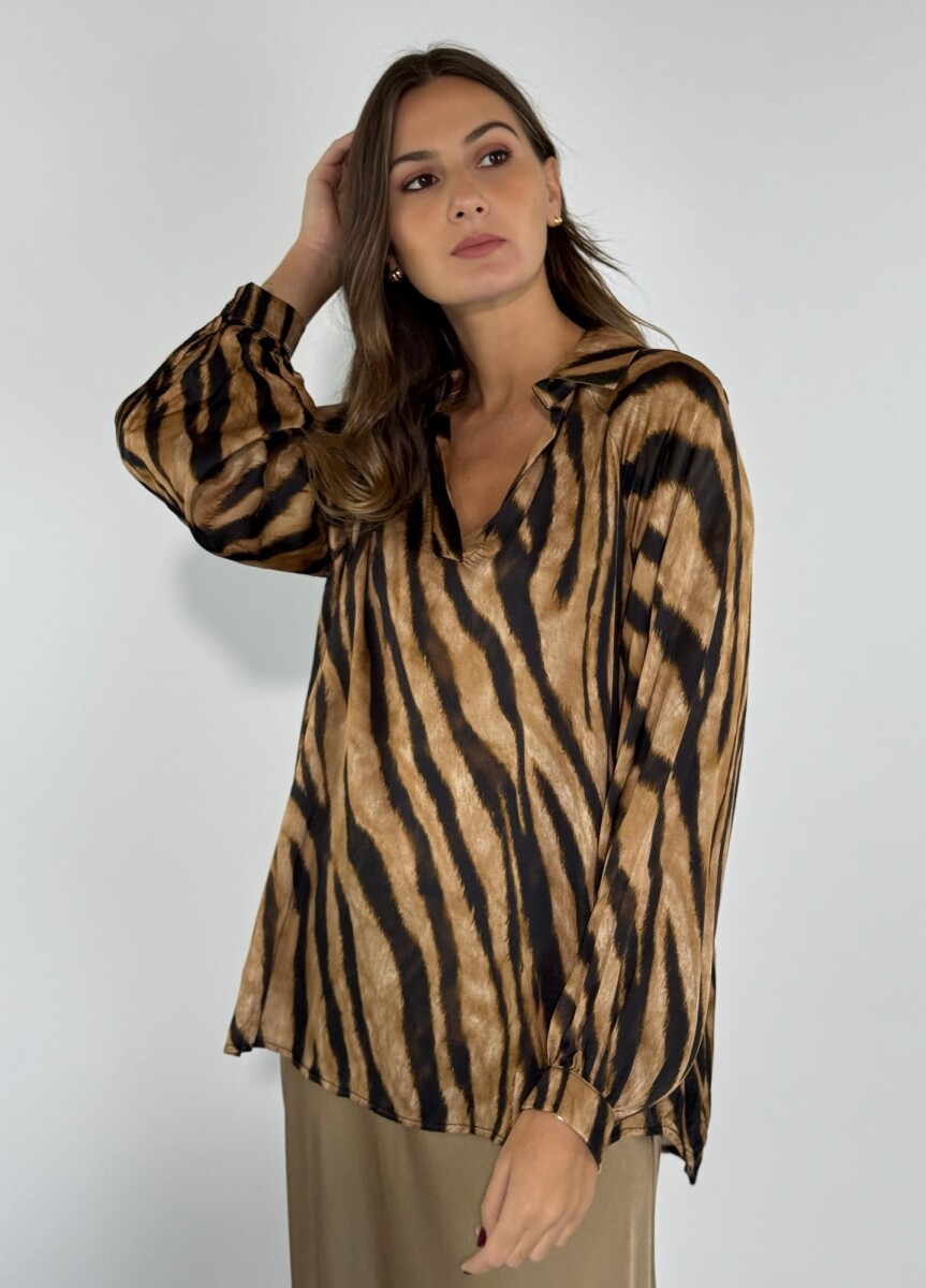 BLUSA QUEEN - MARRON 