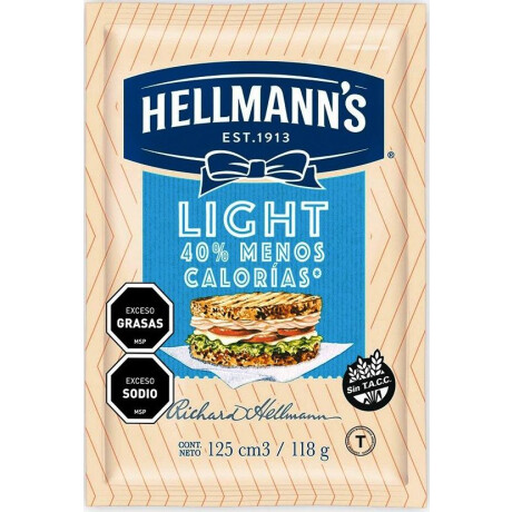 MAYONESA HELLMANNS LIGHT 118G MAYONESA HELLMANNS LIGHT 118G