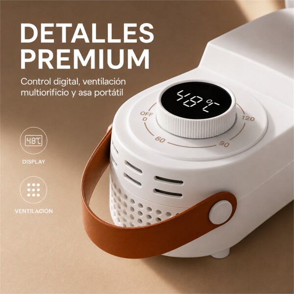 Secador Eléctrico de Calzado 150W con Temporizador BLANCO
