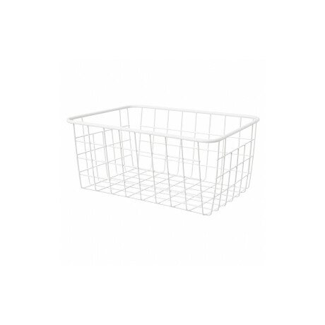 Canasto Cesto Organizador Metal Cocina Baño Oficina Blanco