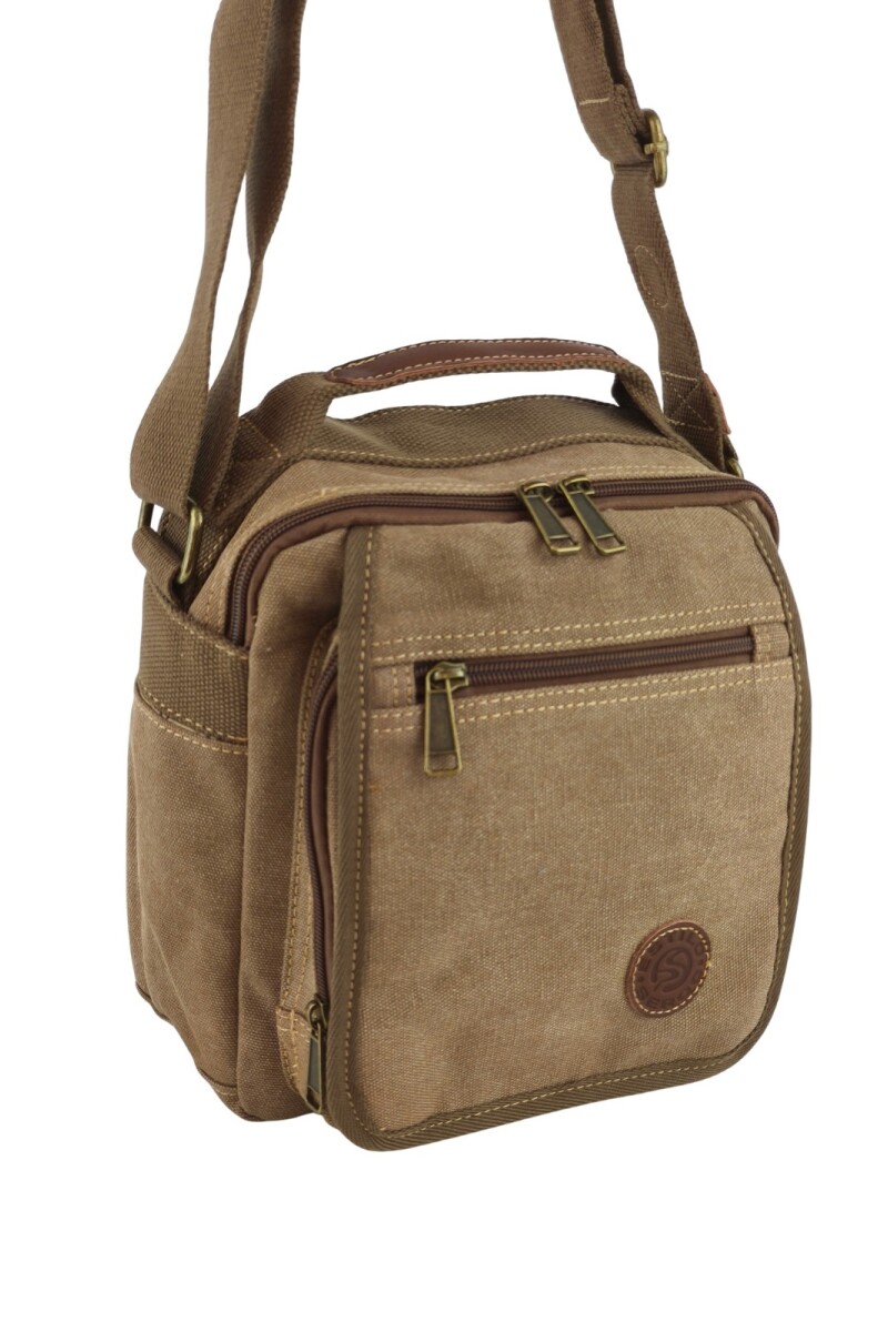 Morral con múltiples compartimentos Marrón