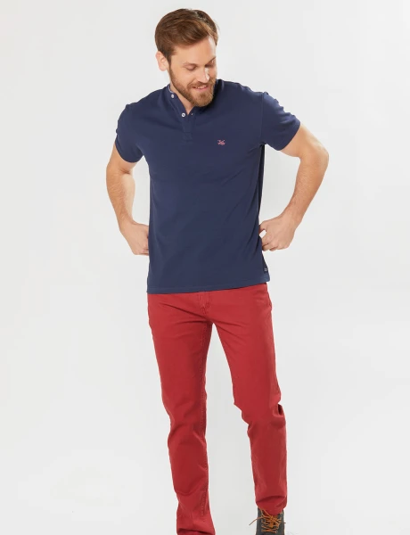 PANTALÓN 5 BOLSILLOS CON SPANDEX Bordeau