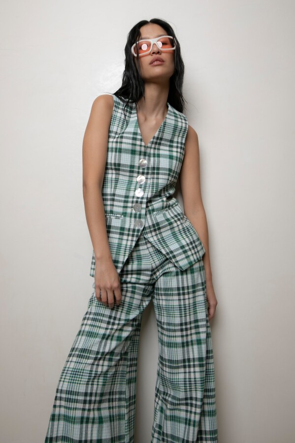 Pantalon escocés Verde