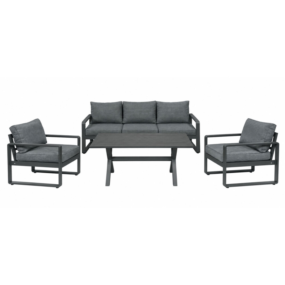 SET COMEDOR EXT. ALUMINIO GRIS CALI