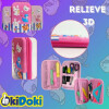 Cartucheras Escolares 1piso estampados 3D Niña Gatito Rs