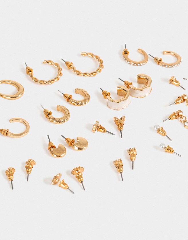 Aros Sets Esmaltado Sets De Aros - Dorado