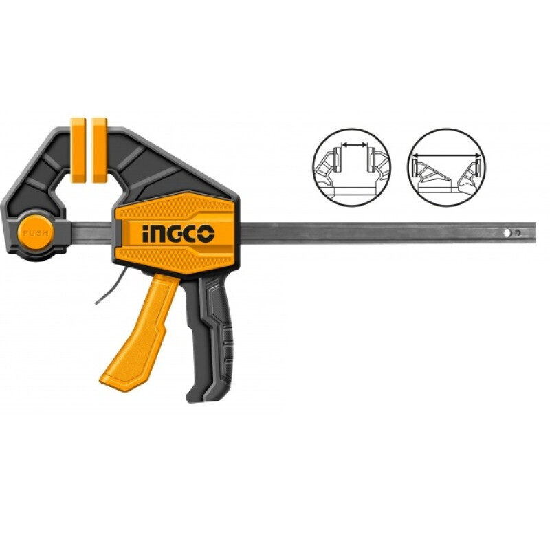 PRENSA RAPIDA AUTO AJUSTABLE 12´´ 60KG INGCO HQBC01602 PRENSA RAPIDA AUTO AJUSTABLE 12´´ 60KG INGCO HQBC01602