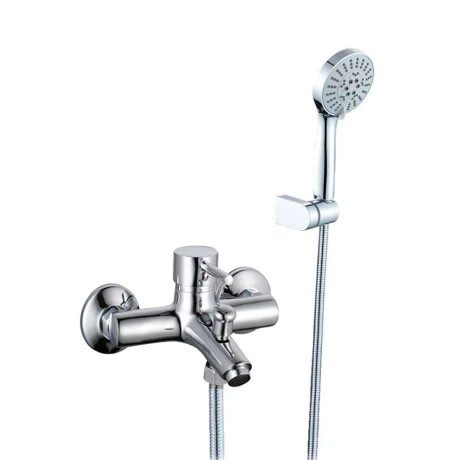 Ducha Exterior de Bronce Con Volante Palito Con Telefono, Flexible Y Soporte 000