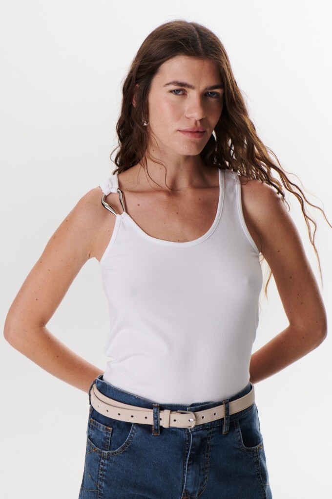 MUSCULOSA METAL BLANCO