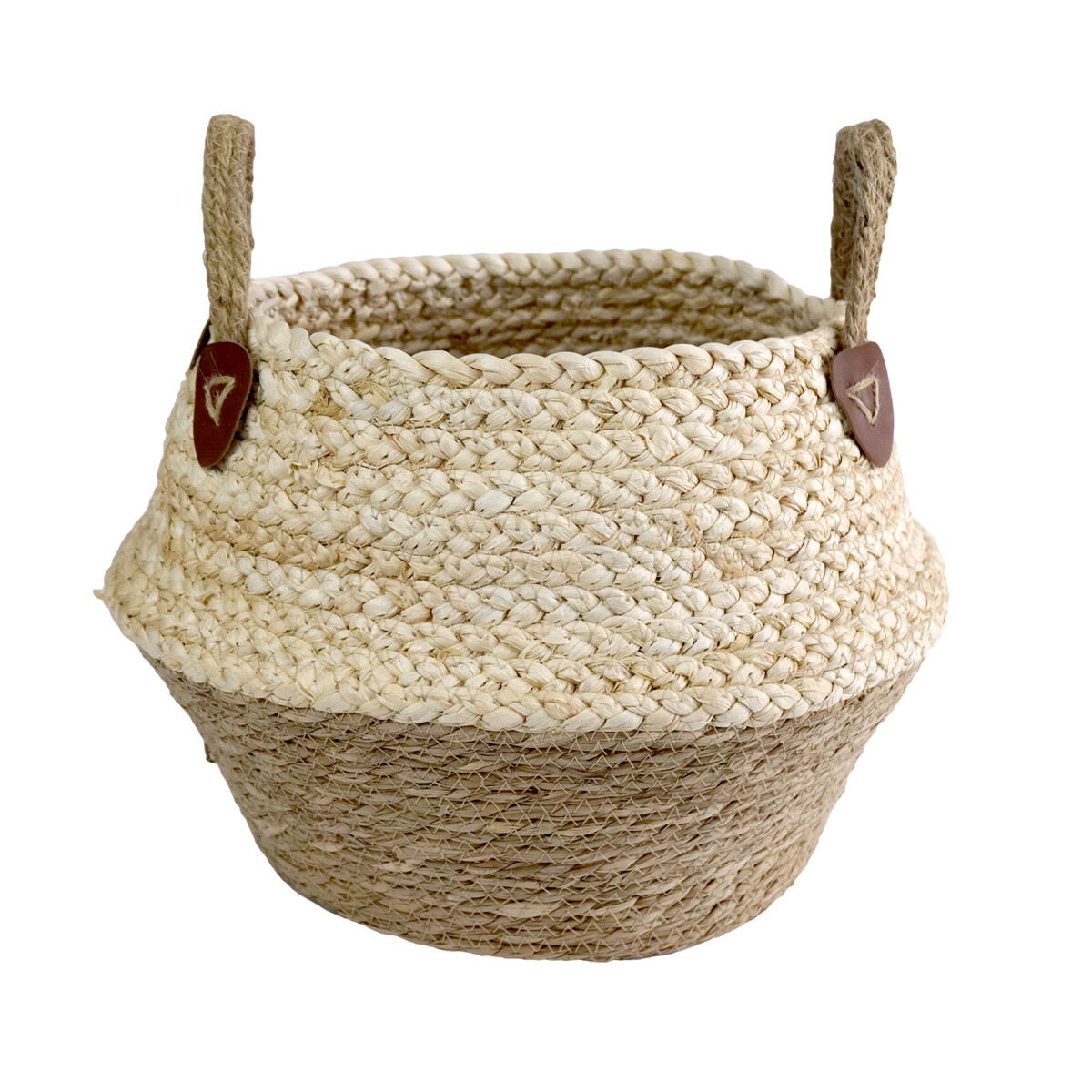 CESTO COMBINADO YUTE Y PAJA C/ASAS 