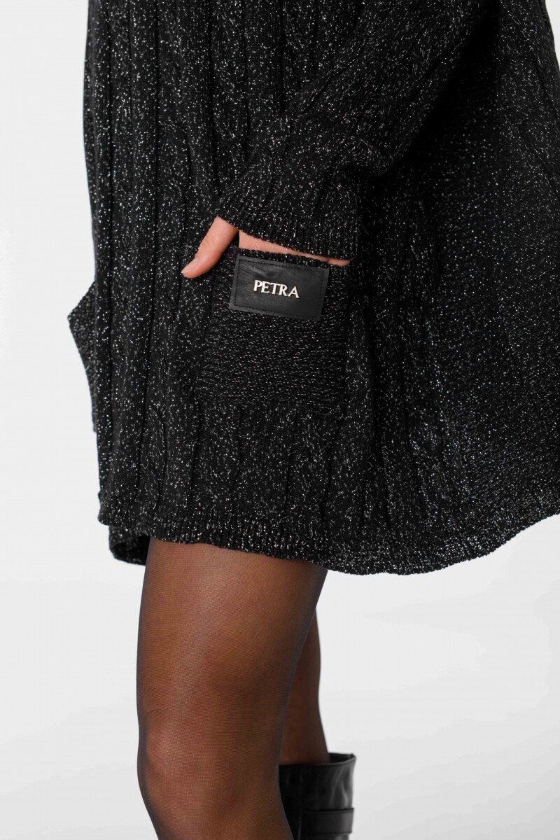Sweater Oceano Negro Lurex