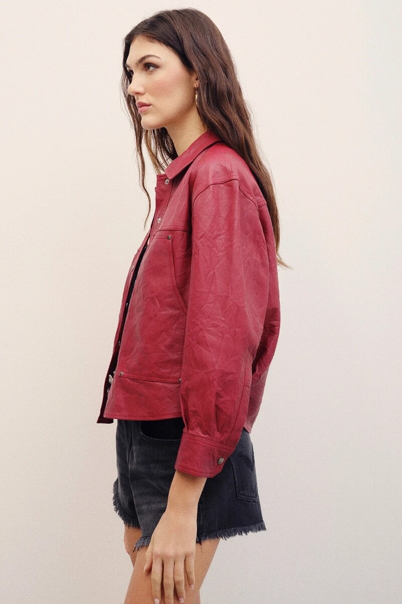 CAMISA EMILIA CUERO Rojo