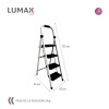 Escalera Tijera 4 Escalones De metal/plastico Negro/Blanco
