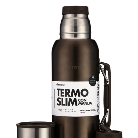 Termo Terrano Slim con Manija 750ML MARRON-METALIZADO