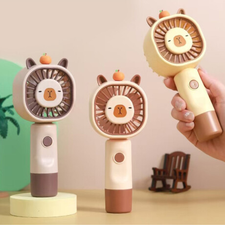 Mini ventilador portátil de escritorio gatito – recargable Marron Oscuro
