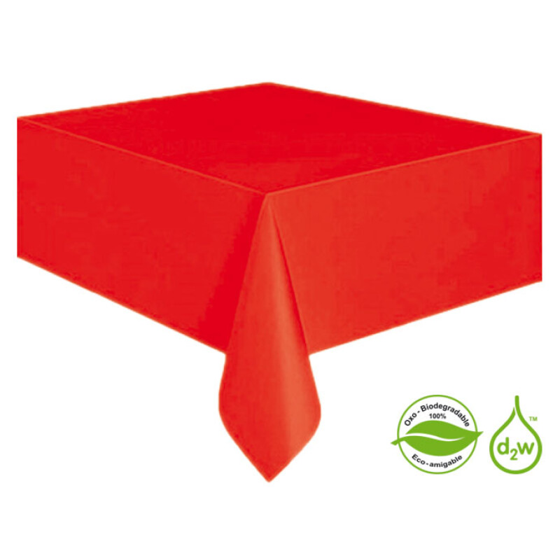 Mantel Biodegradable Rectangular Rojo