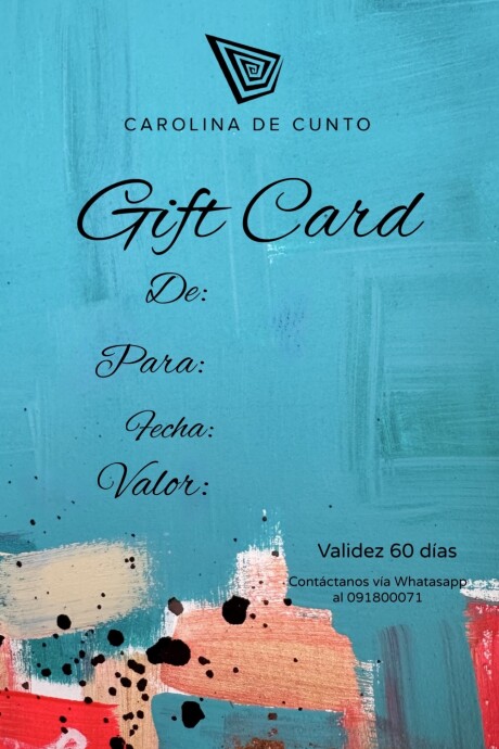 Gift Card / Voucher Regalo Valor $4000. El Valor Puede Personalizarse. Gift Card / Voucher Regalo Valor $4000. El Valor Puede Personalizarse.
