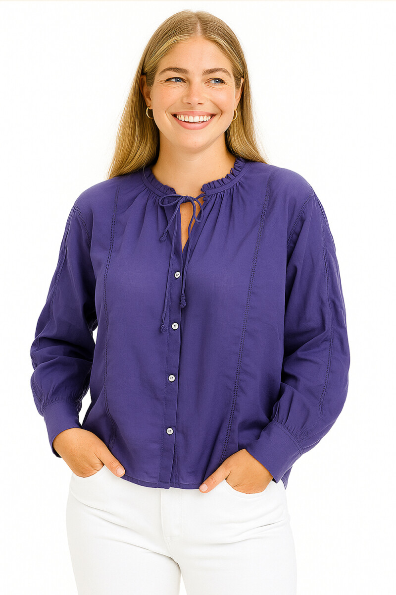 Blusa Calvi - Azul Piedra 