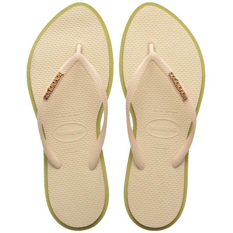 Sandalias Havaianas Slim Point FC Mujer Verde Mandacaru Beige