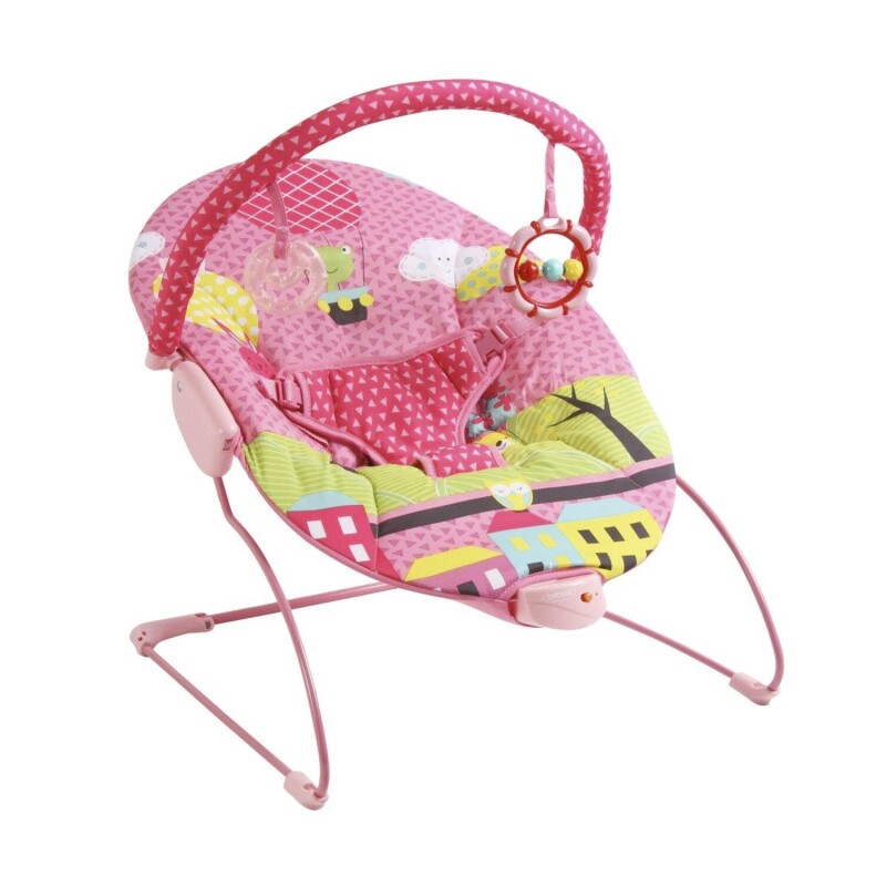 Bouncer Bebesit con vibración y móviles Rosa