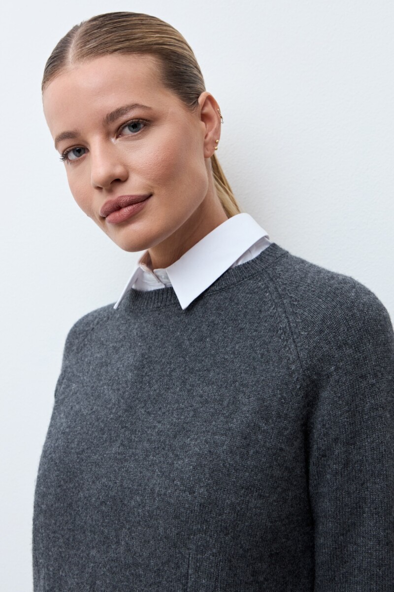 Sweater Porto cashmere blend gris melange