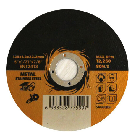 TOLSEN DISCO CORTE METAL 125mmx1.2x22.2mm Tolsen Disco Corte Metal 125mmx1.2x22.2mm