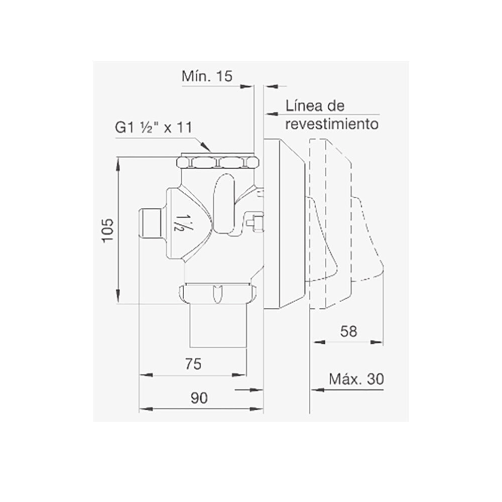 VÁLVULA DE DESCARGA 38 MM Válvula De Descarga 38 Mm
