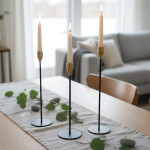 SET 3 CANDELABRO 8x23/28/33CM CON PUNTA DORADA SET 3 CANDELABRO 8x23/28/33CM CON PUNTA DORADA