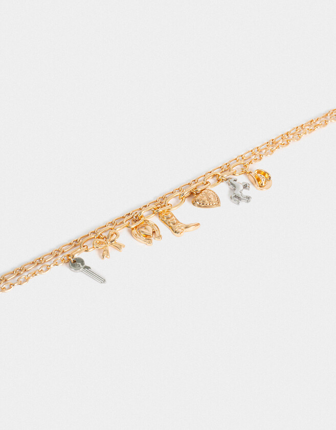 Collares Cortos Multi dijes Collar Corto Multidijes - Combinacion Bicolor