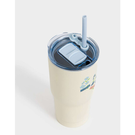 Vaso De Acero Inoxidable De 600 Ml Estampado Con Sorbete Blanco Crudo