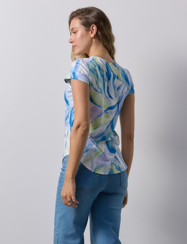 Remera Modal Print MULTI/AZUL